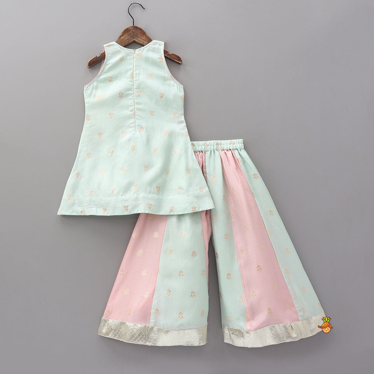 Ethnic Sleeveless Kurti With Wide-Leg Palazzo