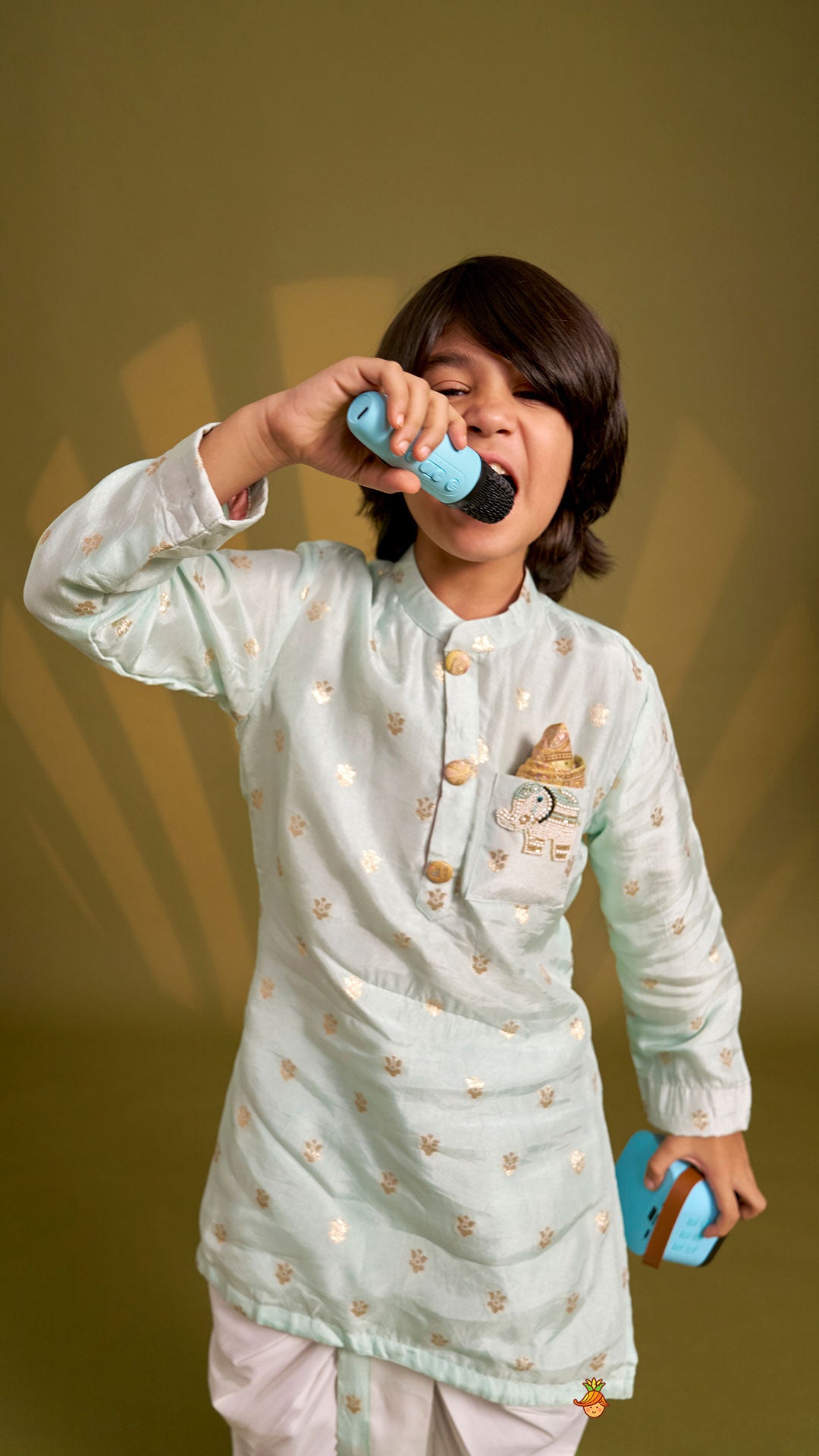 Booti Work Ethnic Kurta And Dhoti