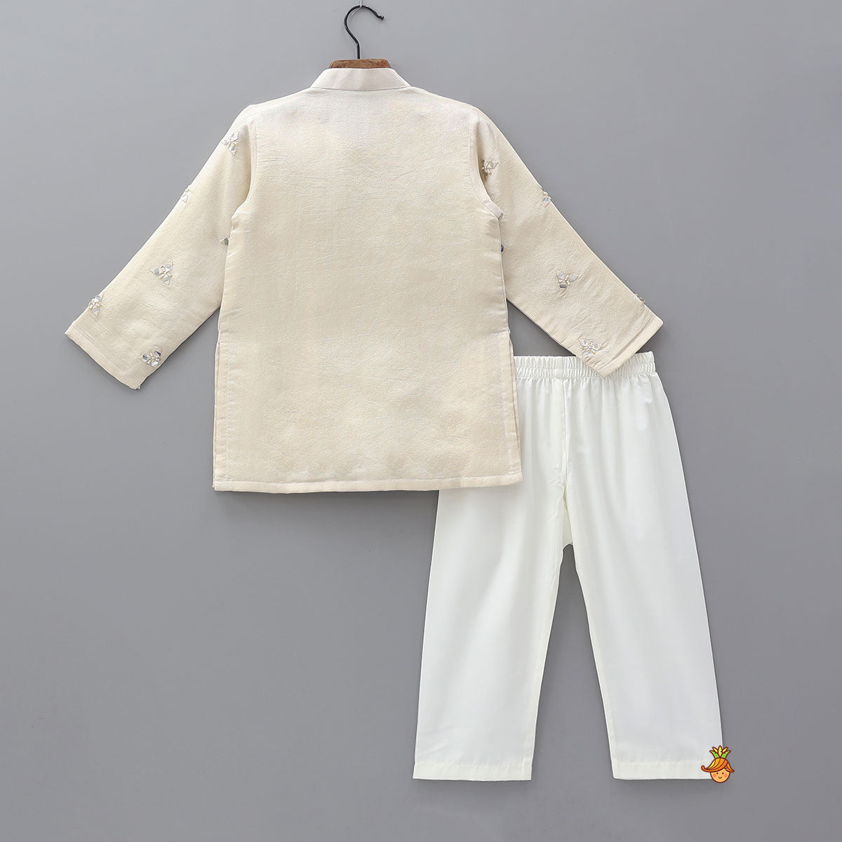 Faux Mirror Work Shimmery Kurta And Pyjama