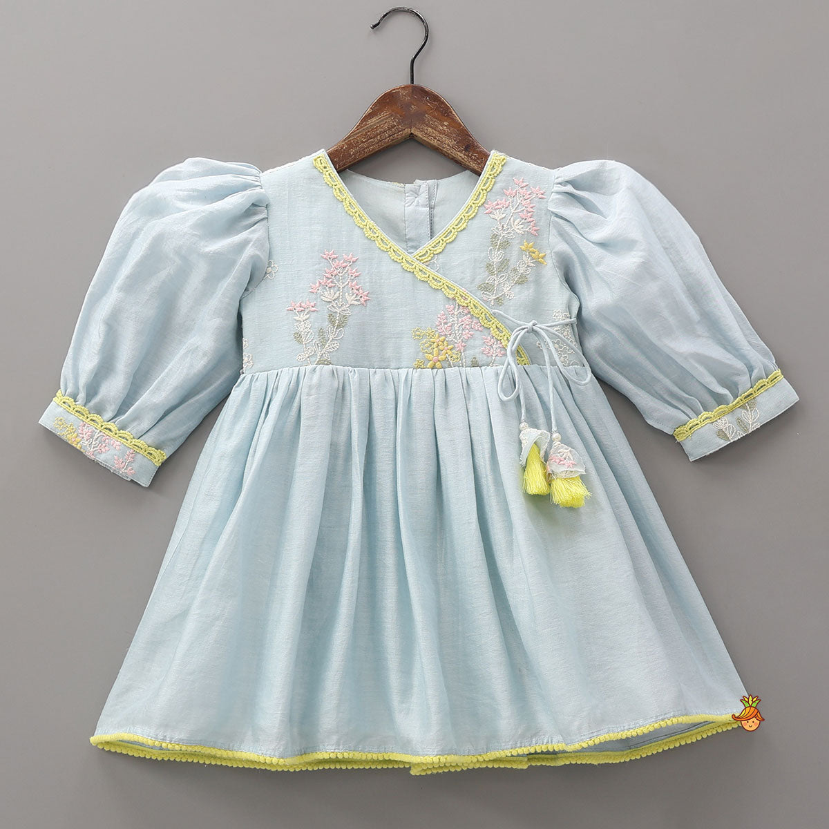 Angrakha Style Pastel Kurta with Sharara