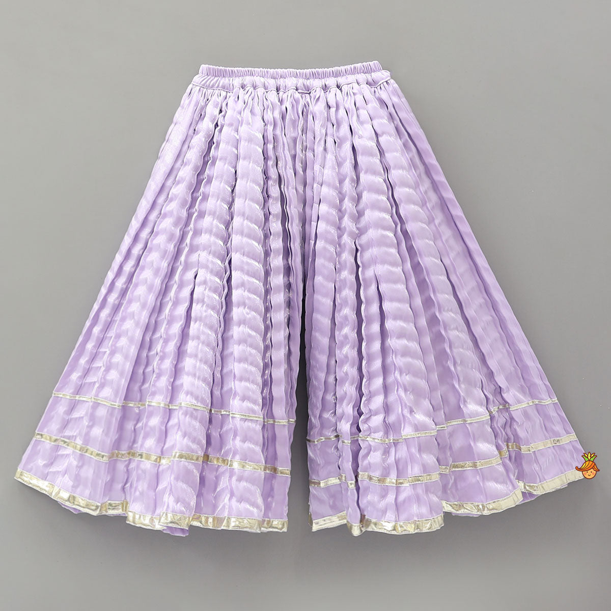 Sheen Elegant Kurti And Crushed Fabric Palazzo With Hair Tie
