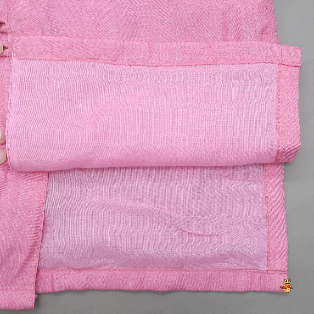 Loop Button Detail Kurta With Collar Neck Jacket And Pyjama