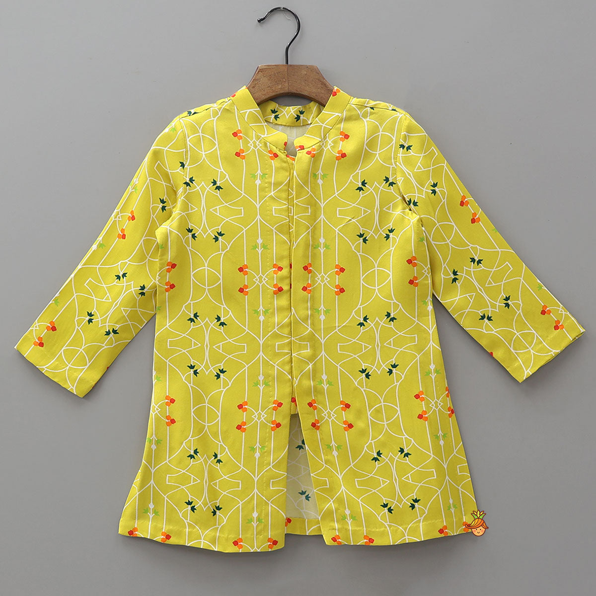 Front Slit Printed Kurta And Multicolour Pyjama