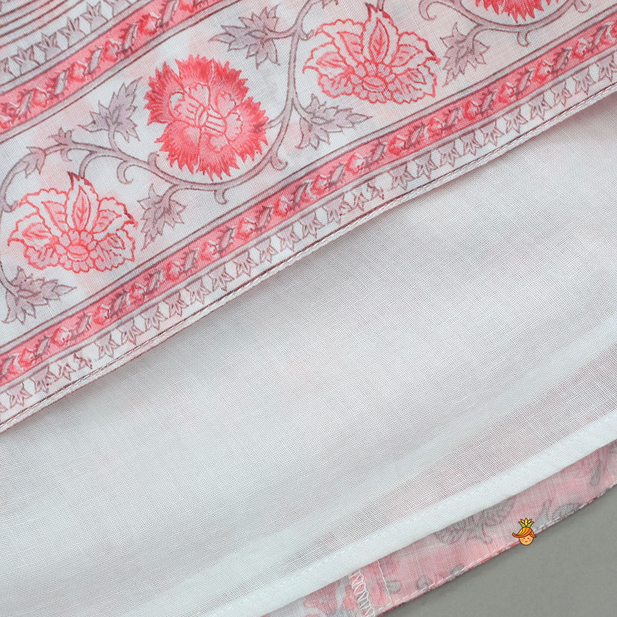 Tie Up Straps Floral Printed Top And Lehenga