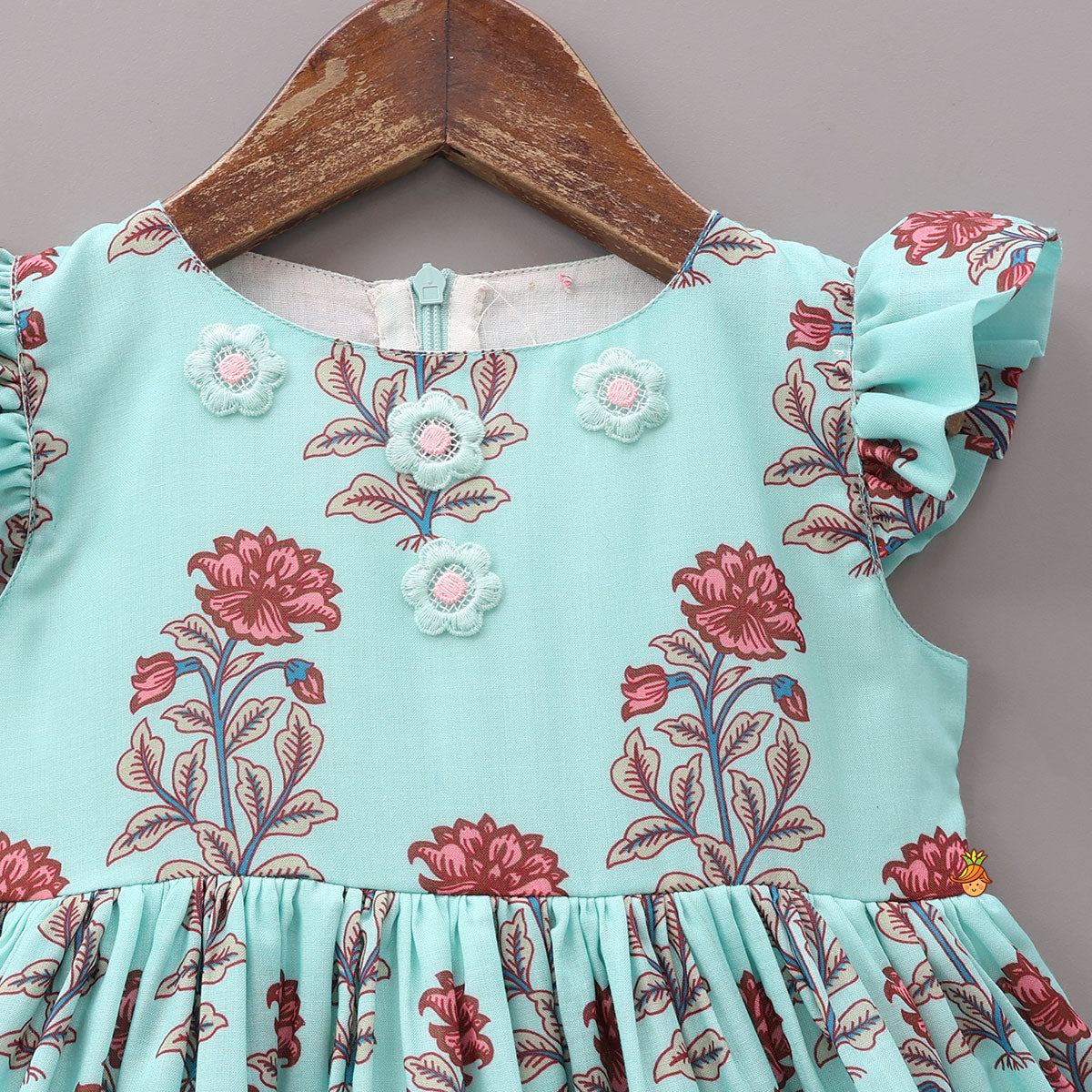 Floral Printed Kurti With Frill Sleeves