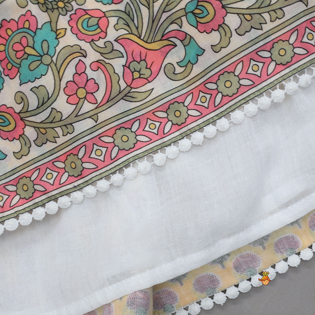 Floral Printed Kurti With Frill Sleeves