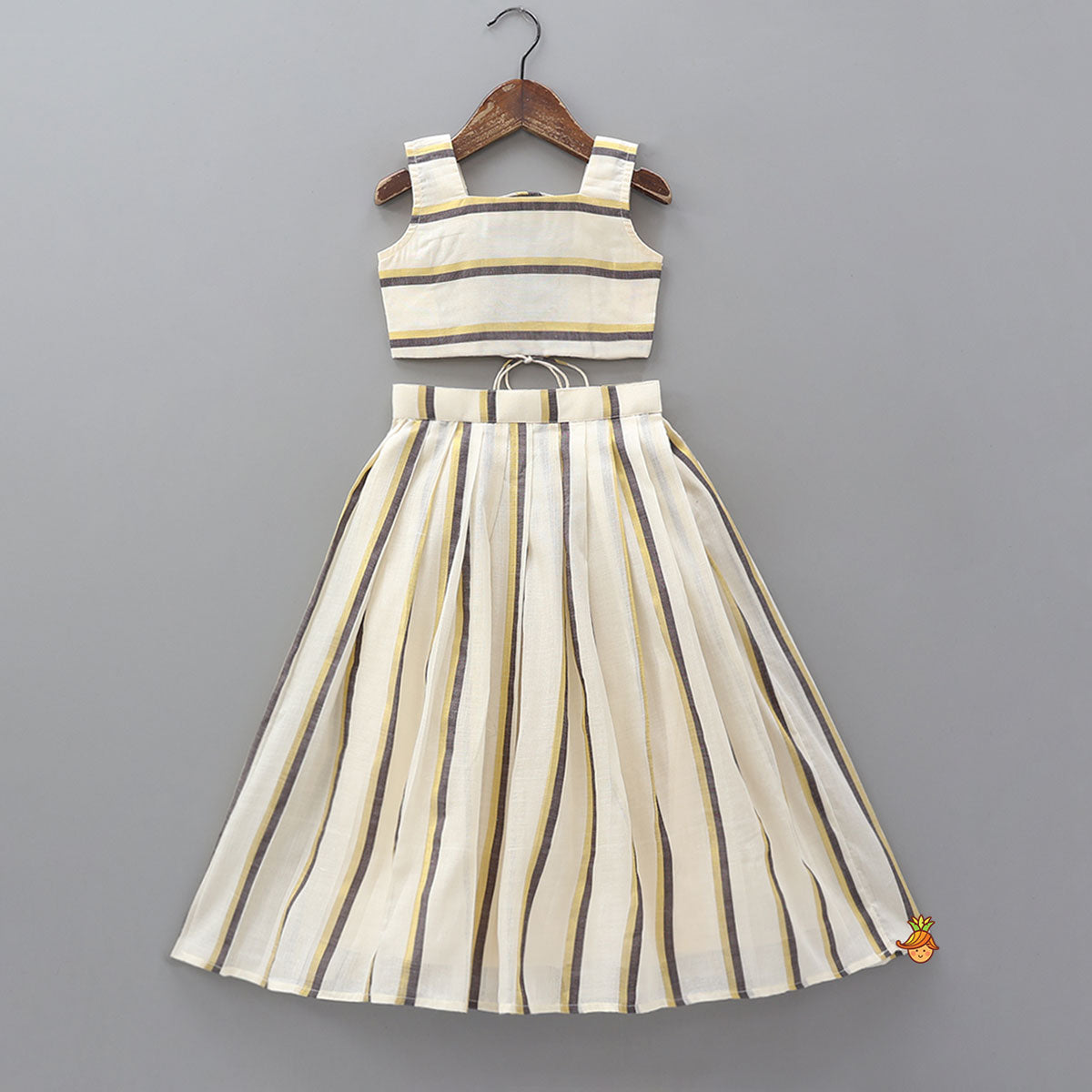 Classic Striped Top And Lehenga