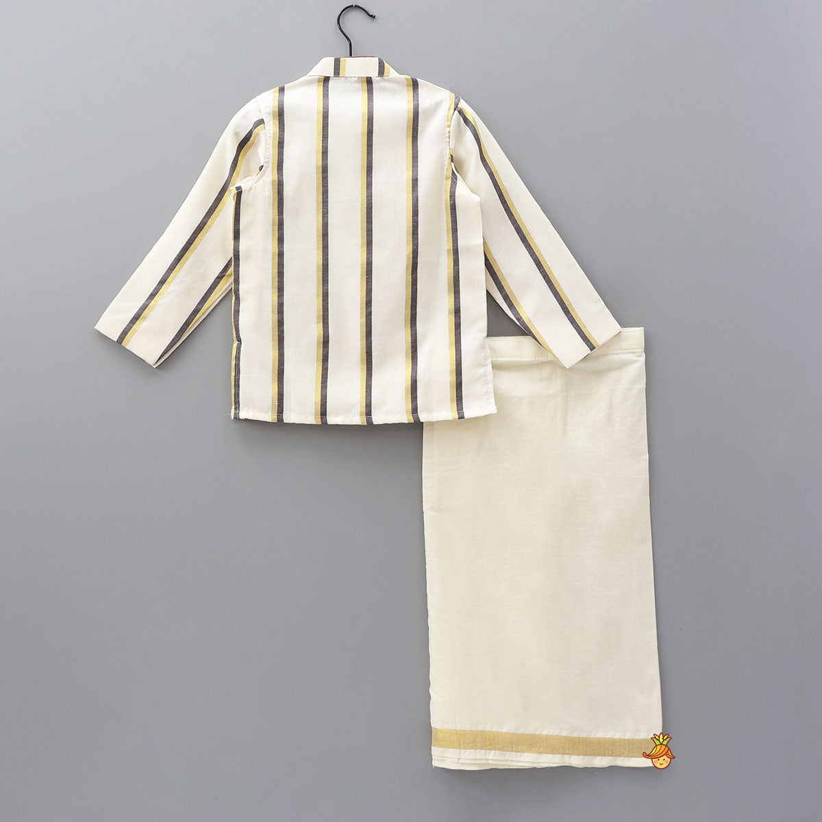 Classic Striped Kurta And Mundu