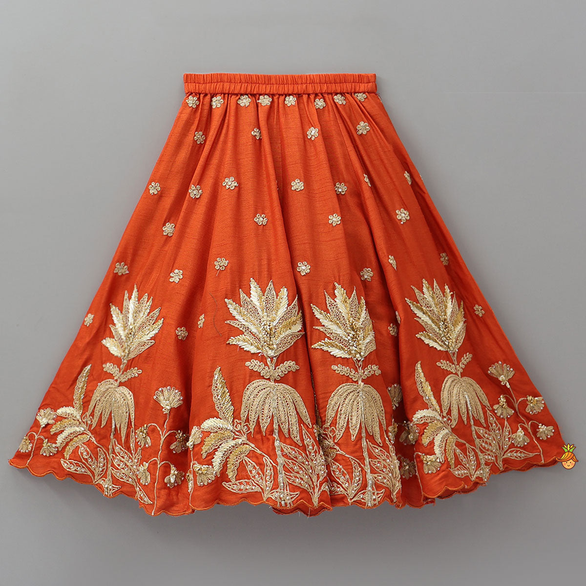 Exquisite Pleated Top With Lehenga And Dupatta