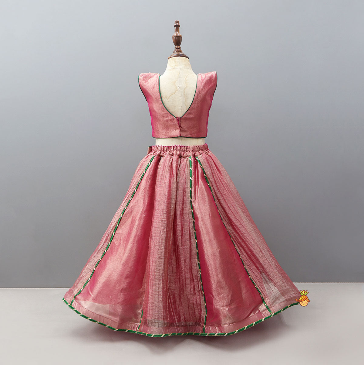 Festive Handworked Top And Shimmery Lehenga