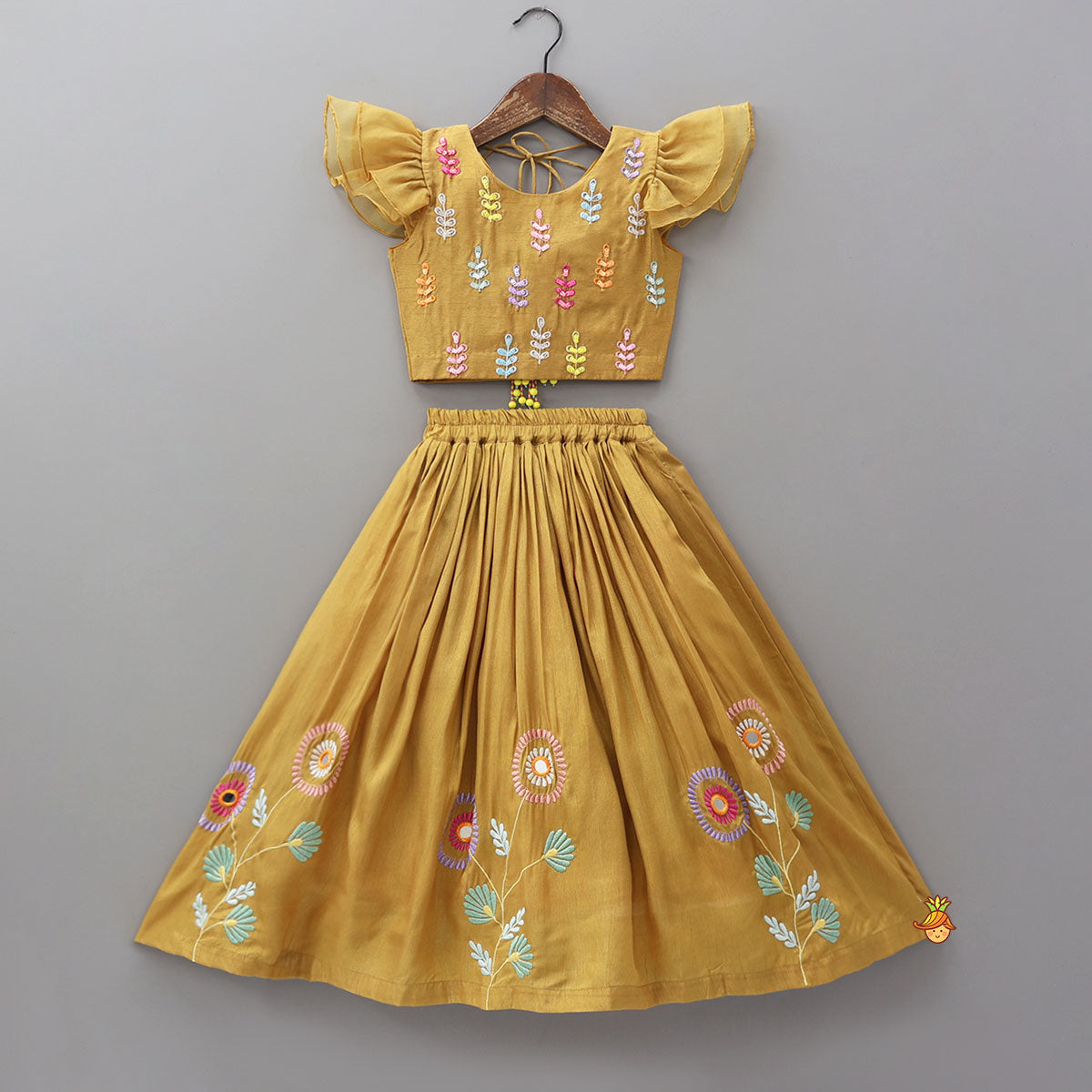 Colourful Sequins Embroidered Top And Lehenga