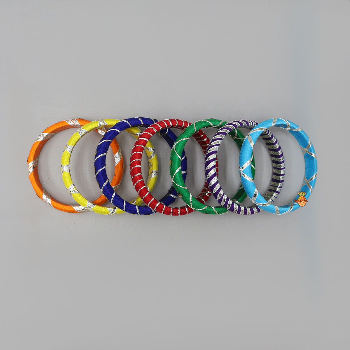 Handmade Colourful Thread Bangles With Sequin Detailing