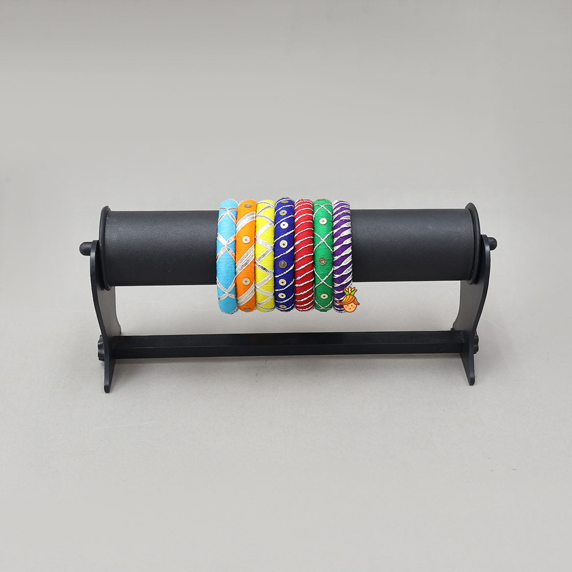 Handmade Colourful Thread Bangles With Sequin Detailing