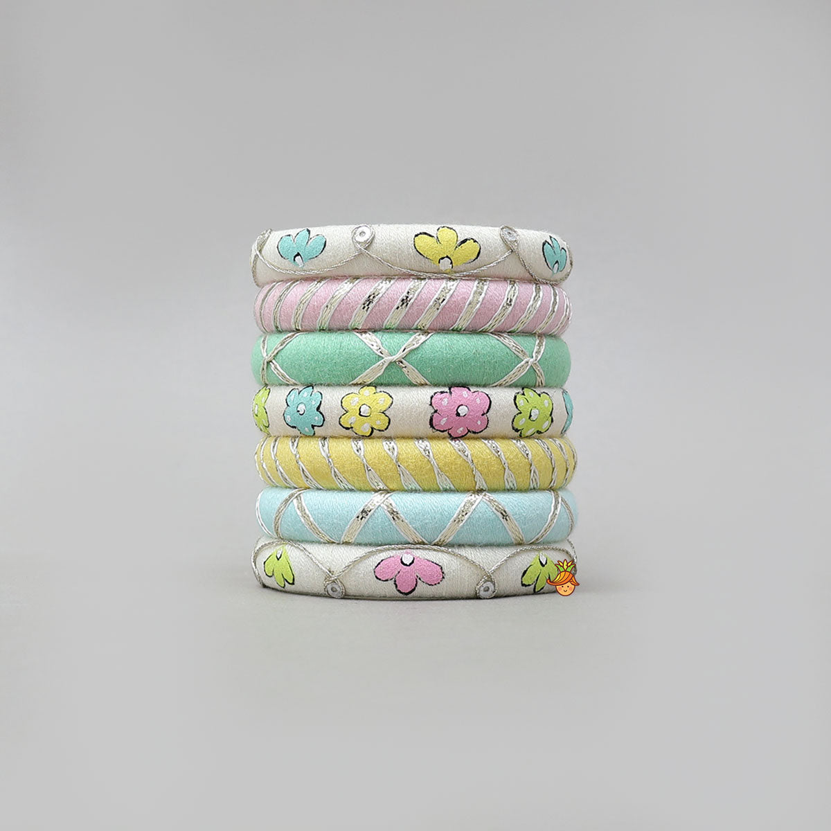 Hand-Painted And Handmade Lovely Bangles - Set Of 7