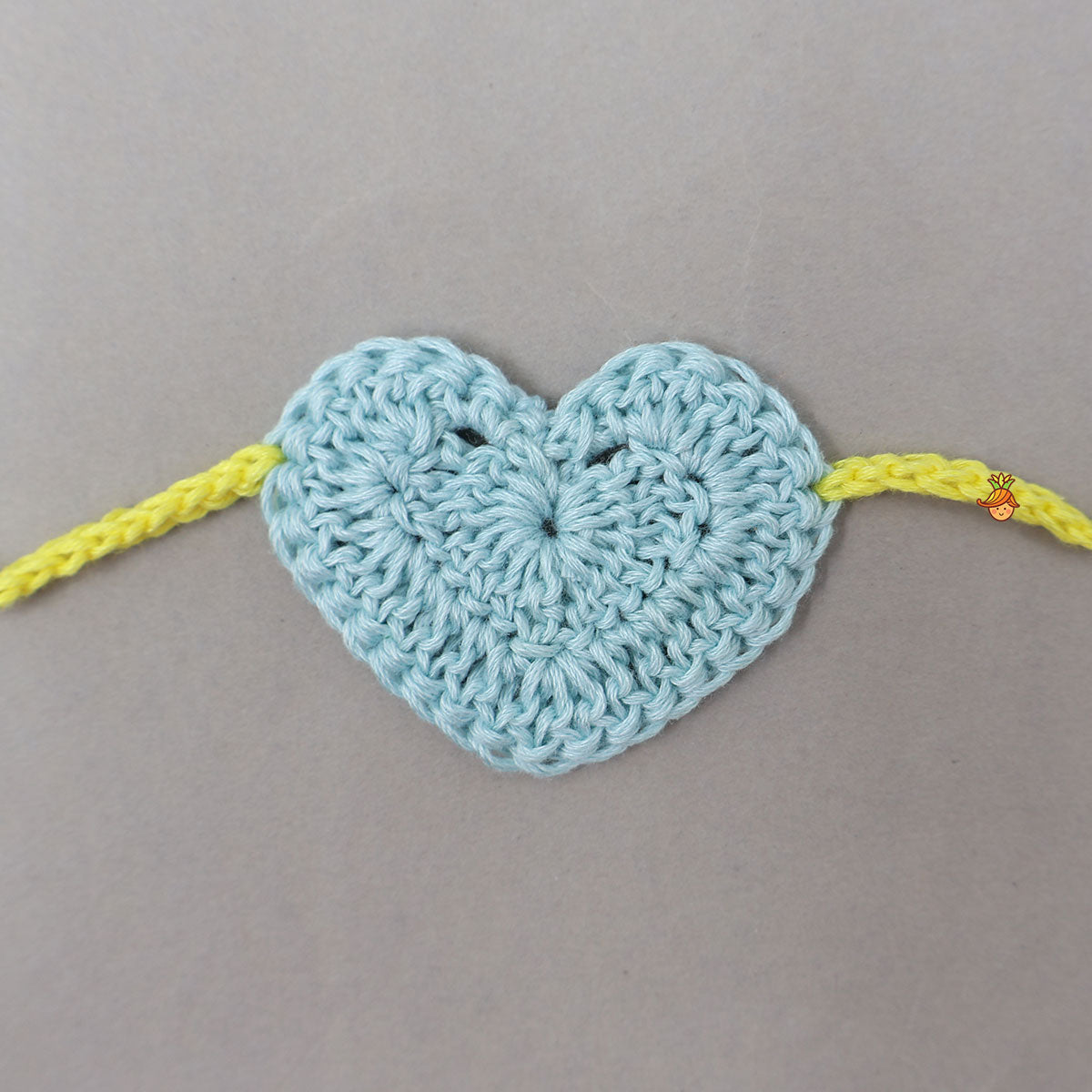 Handcrafted Heart Crochet Rakhi