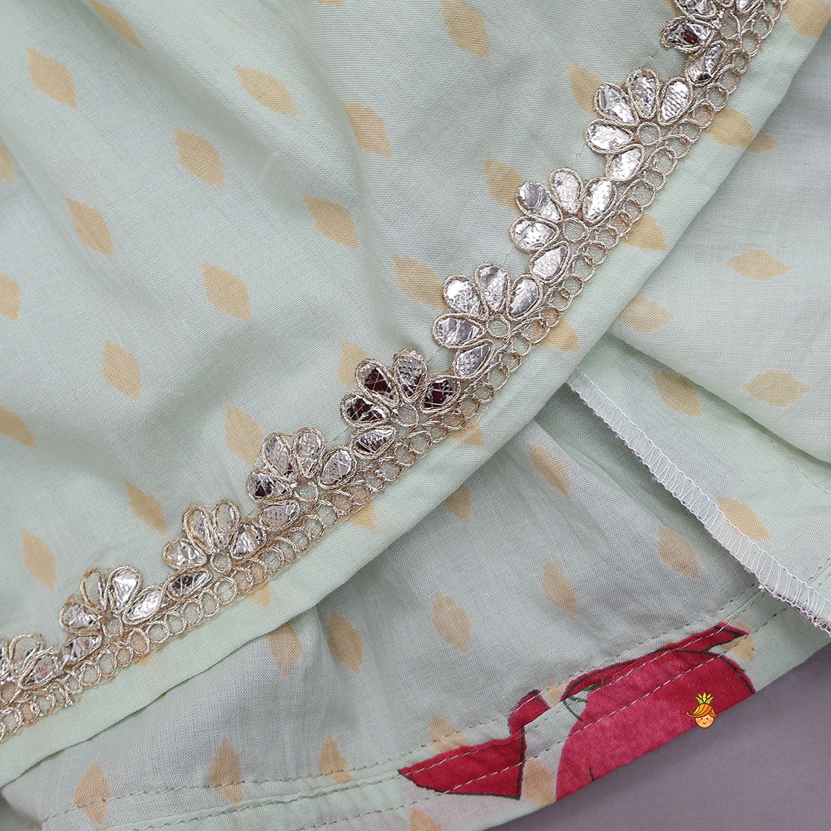 Floral Strappy Peplum Top With Sharara And Dupatta