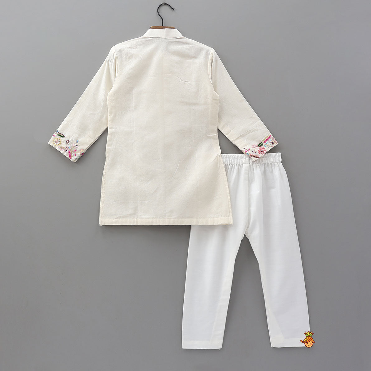 Floral Multicolour Bead And Sequin Embroidered Kurta With Pyjama