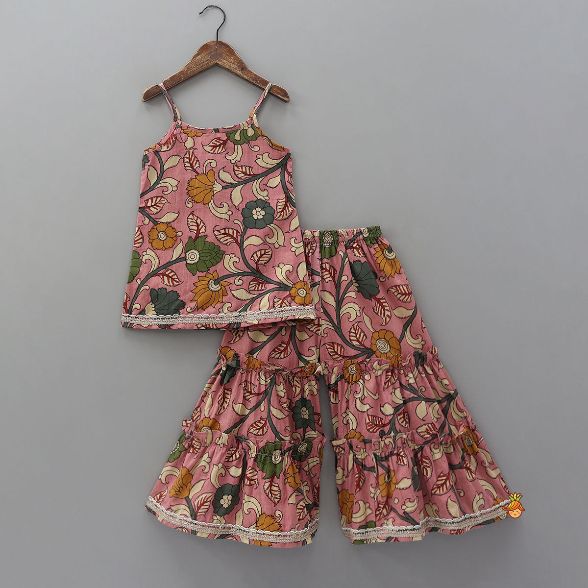 Kalamkari Printed Kurti With Matching Sharara