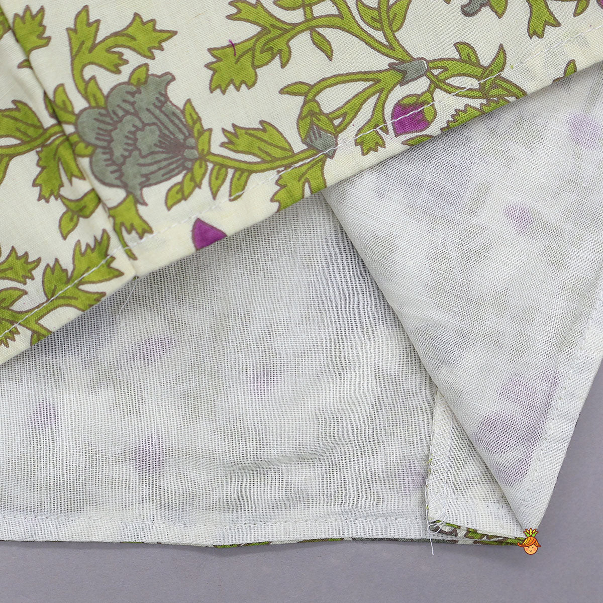 Floral Block Printed Kurta Jacket Set With Pyjama