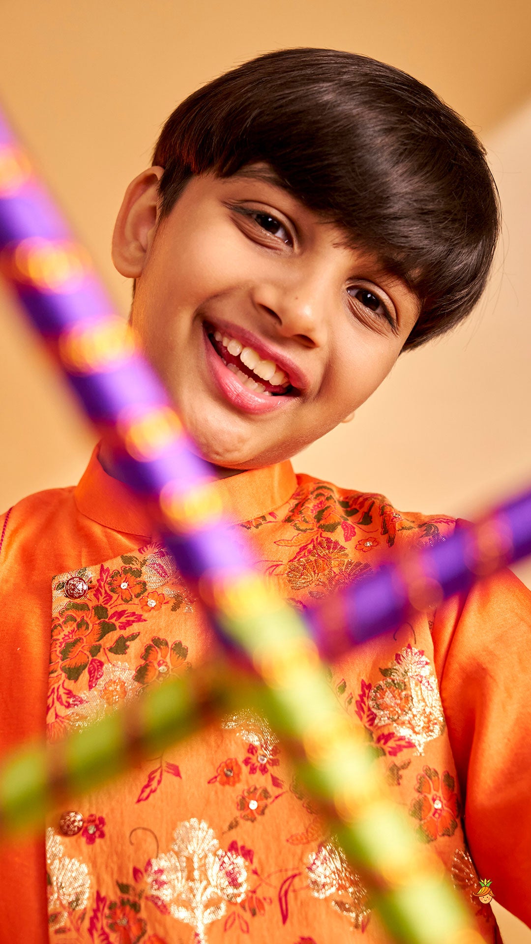 Layered Asymmetric Wrap Kurta With Pyjama