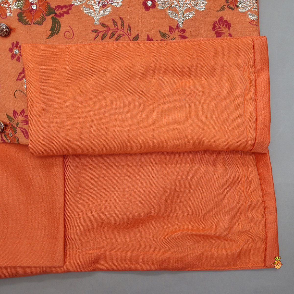 Layered Asymmetric Wrap Kurta With Pyjama