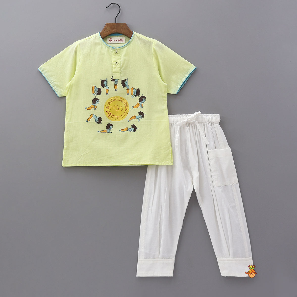 Yoga Printed Kurta And Pyjama