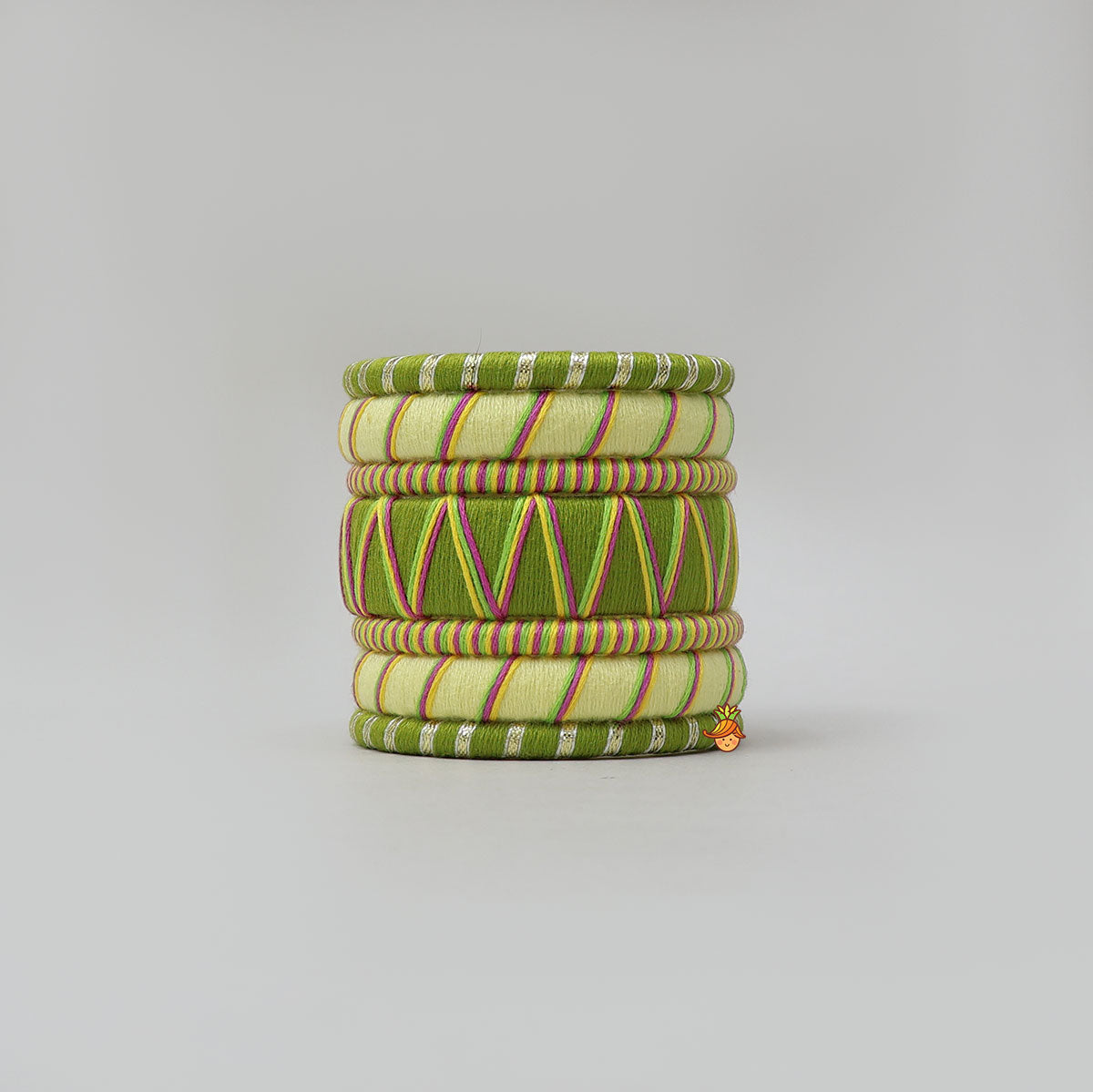 Thread Wrapped Bangles - Set Of 7