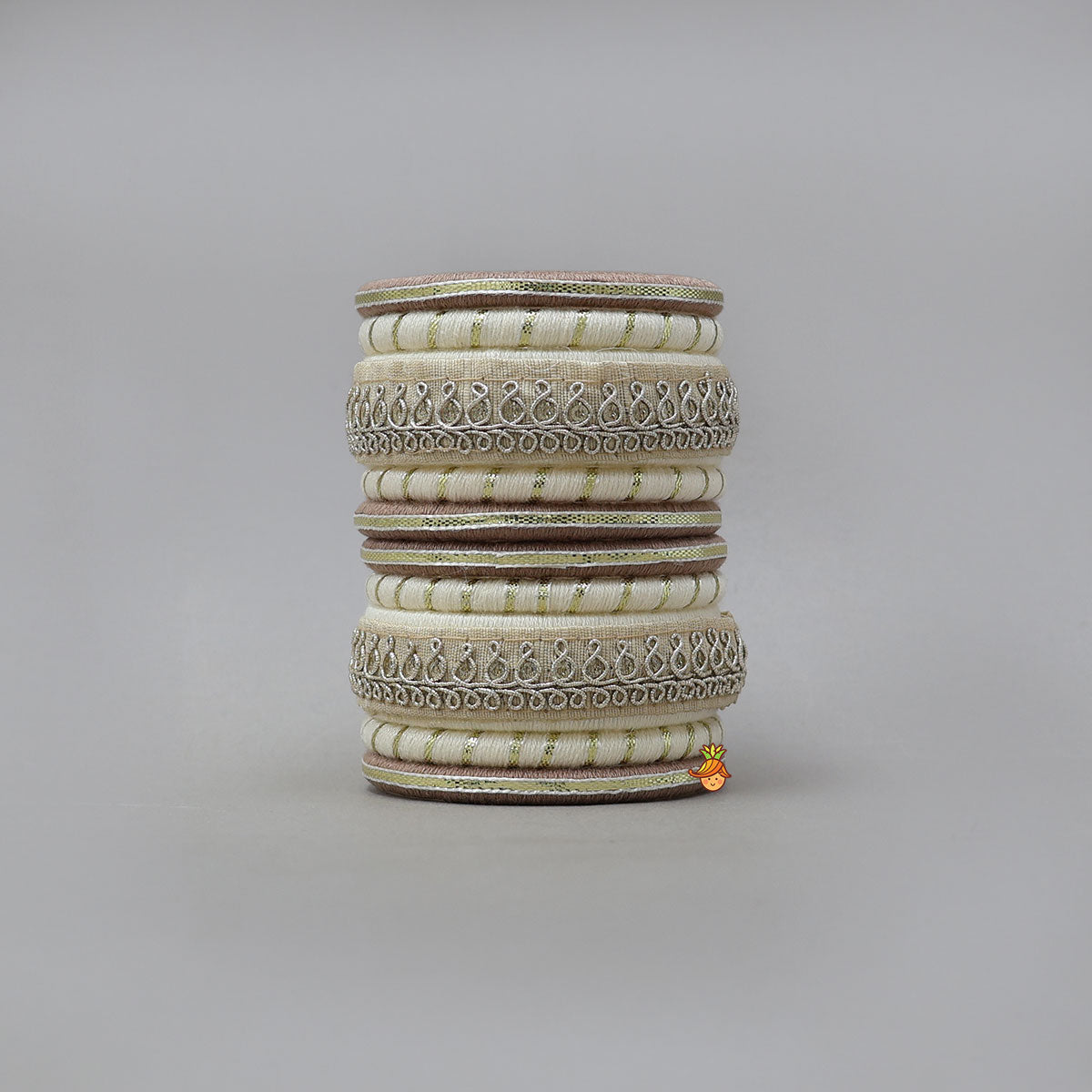 Thread-Wrapped Bangles With Lace Detailing