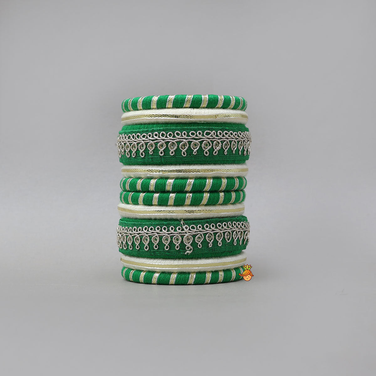Thread-Wrapped Lace Work Bangles