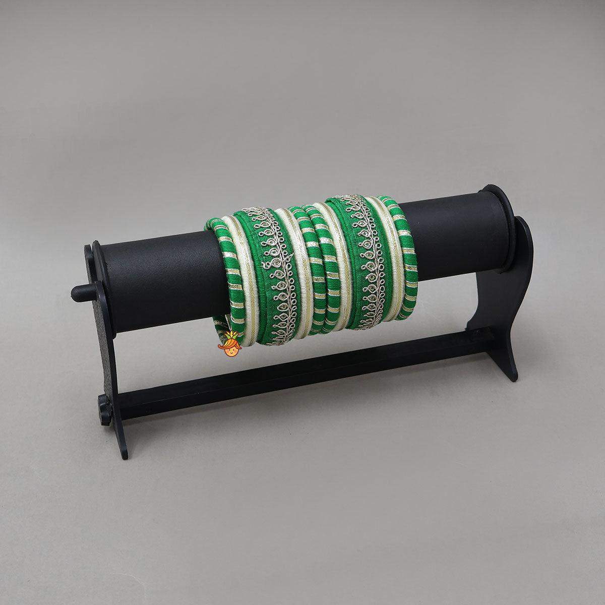 Thread-Wrapped Lace Work Bangles