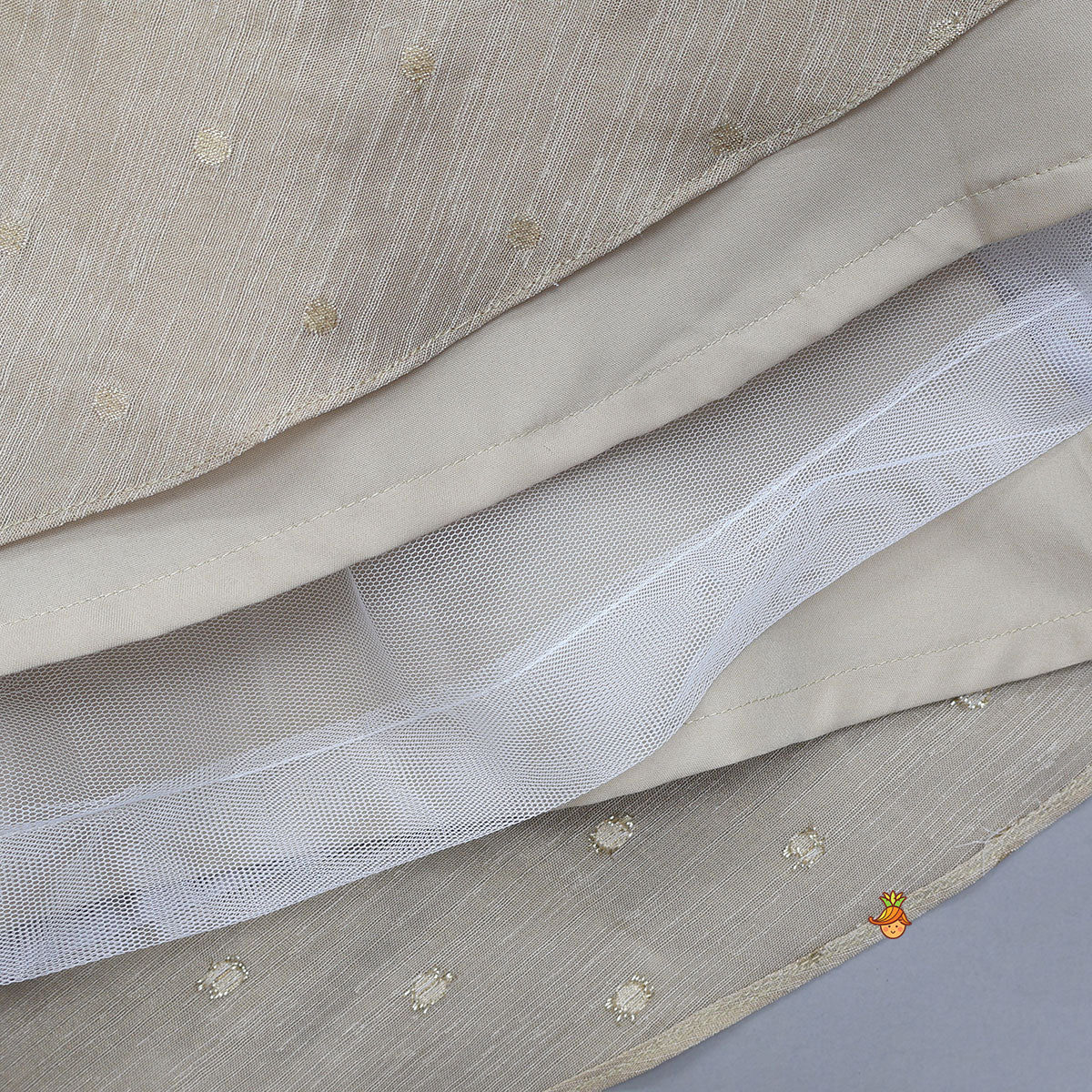 Shawl Collar Crop Top With Contrasting Lehenga