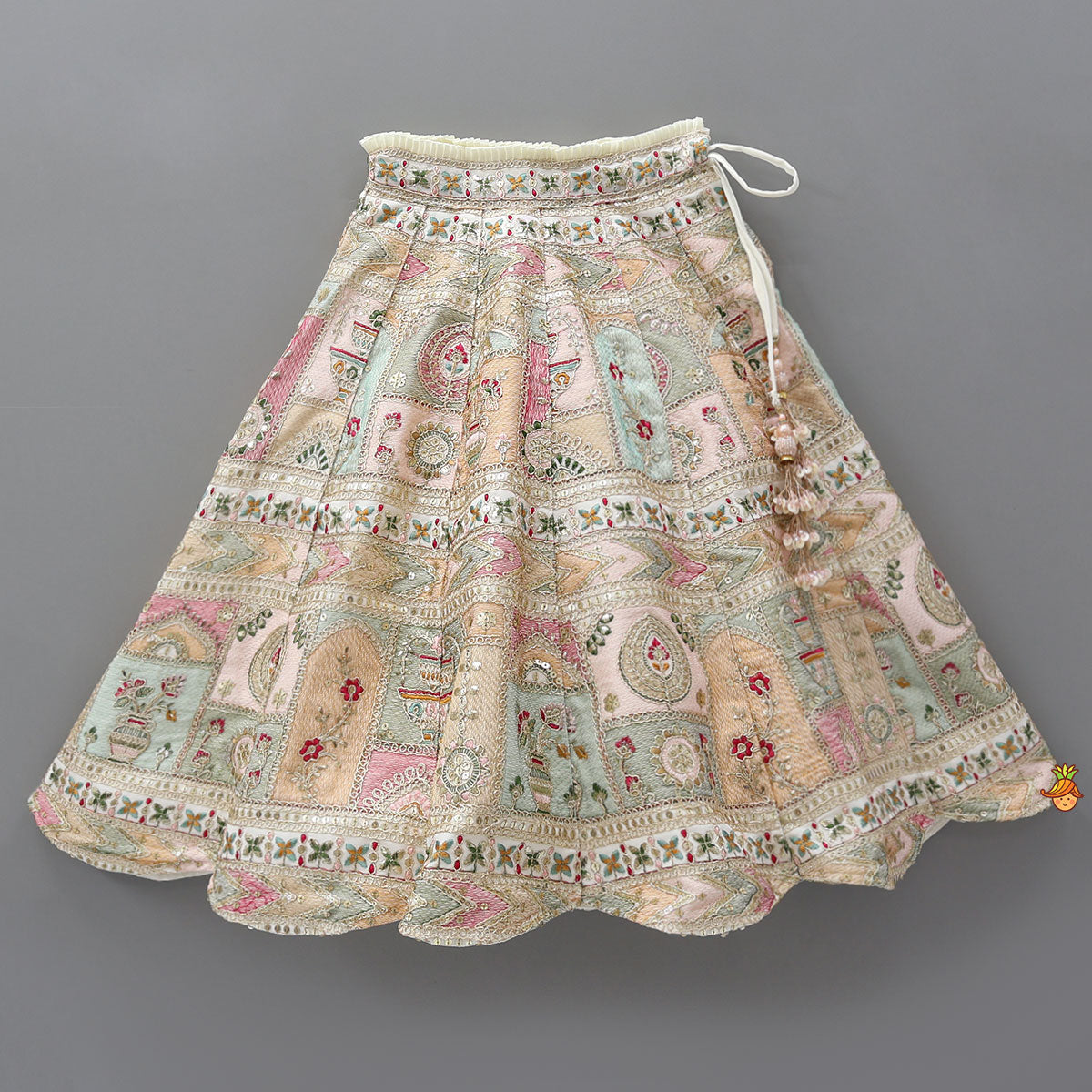 Crop Top With Heavy Embroidered Lehenga