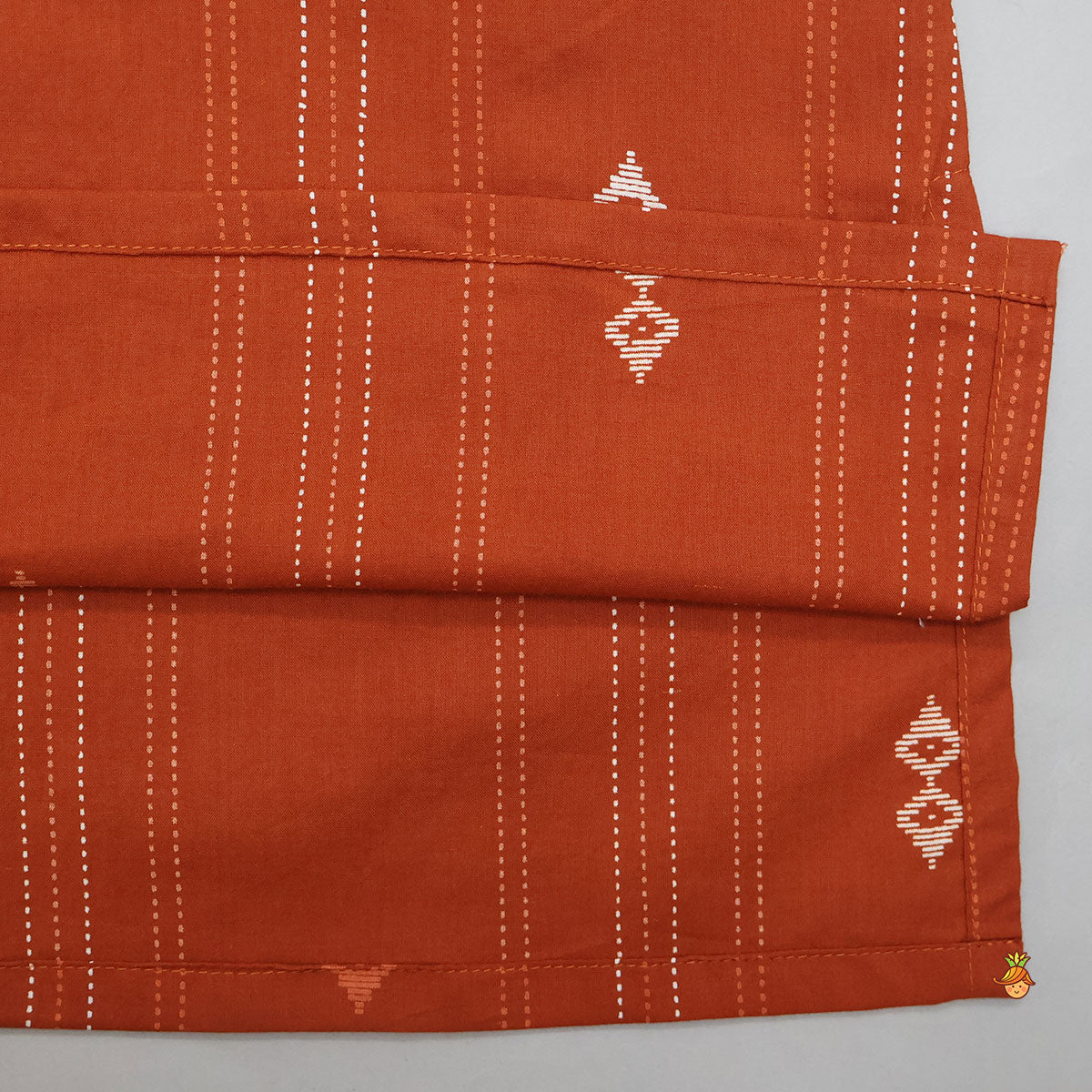 Front Placket Printed Ethnic Kurta And Pyjama