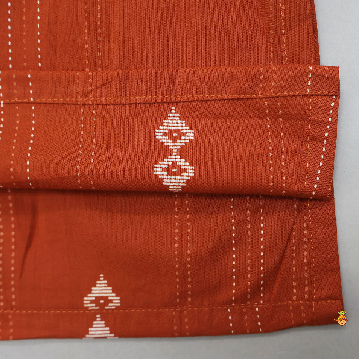 Front Placket Printed Ethnic Kurta And Pyjama