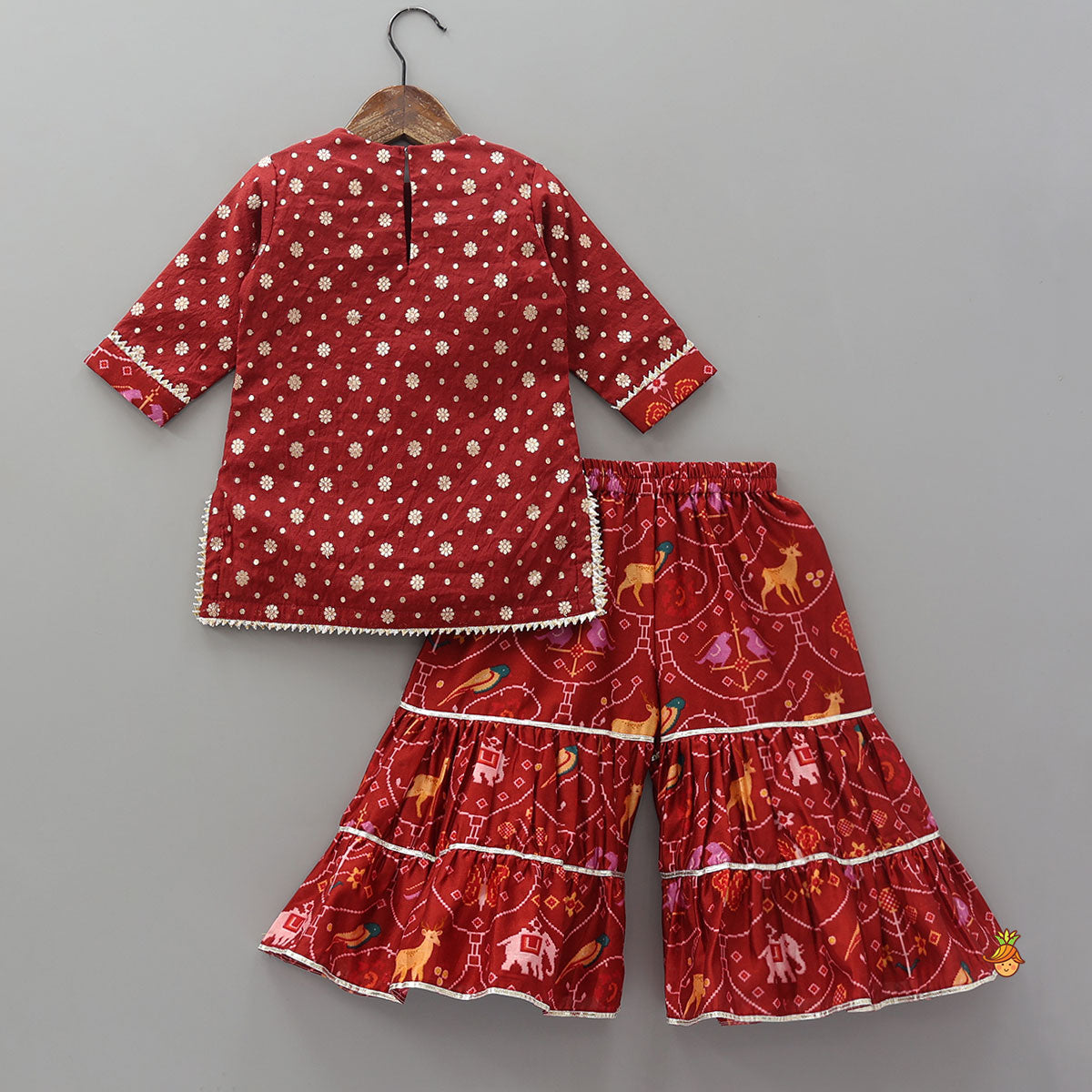 Folk Art Inspired Printed Kurta and Sharara