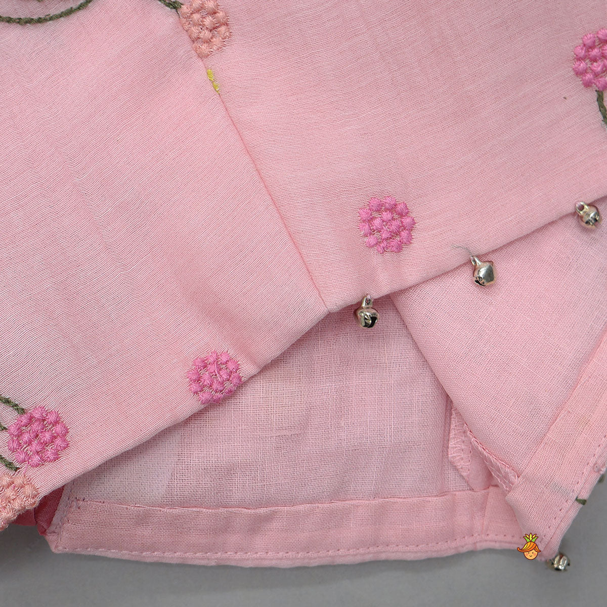 Thread Embroidered Crop Top And Lehenga