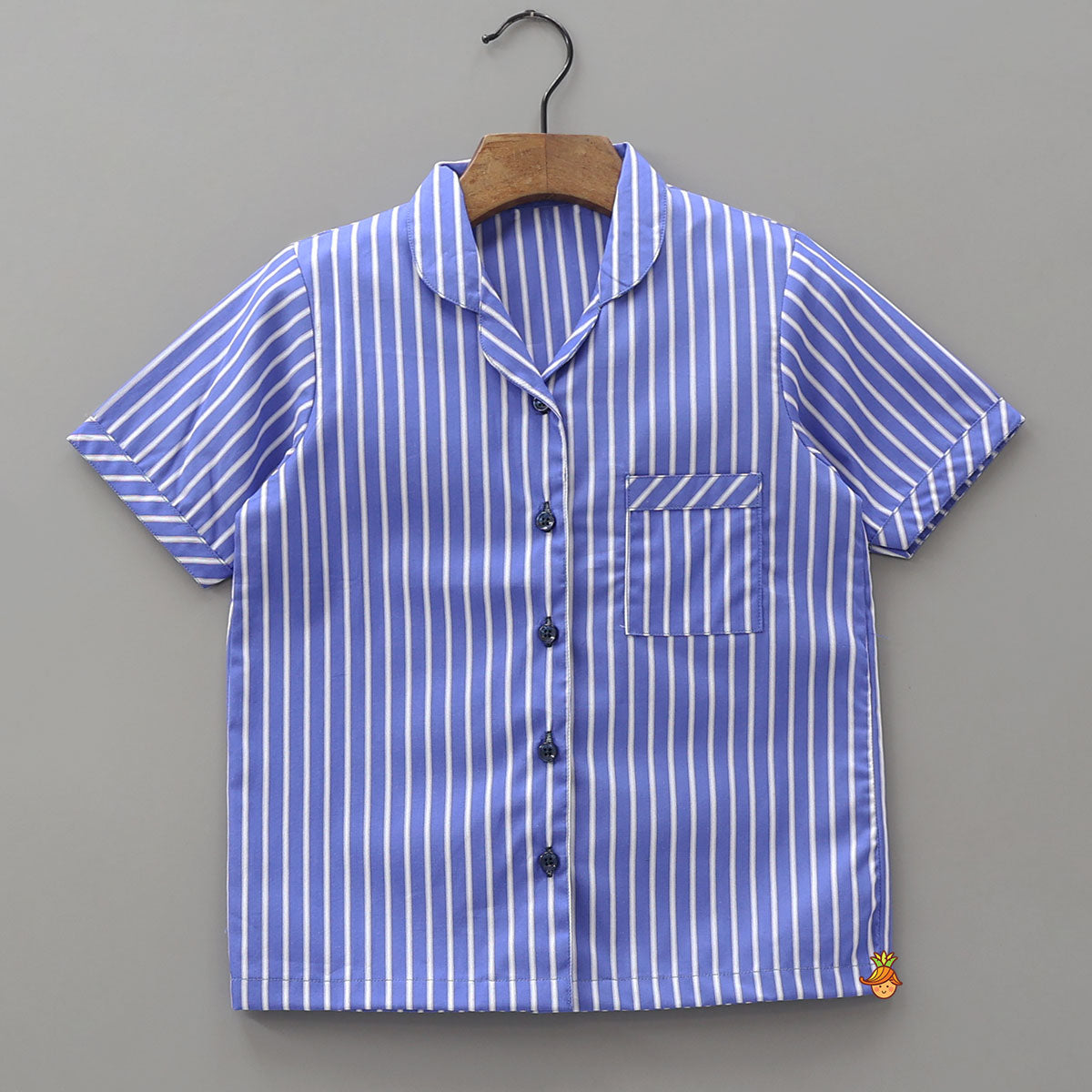 Classic Striped Top And Shorts Sleepwear Set