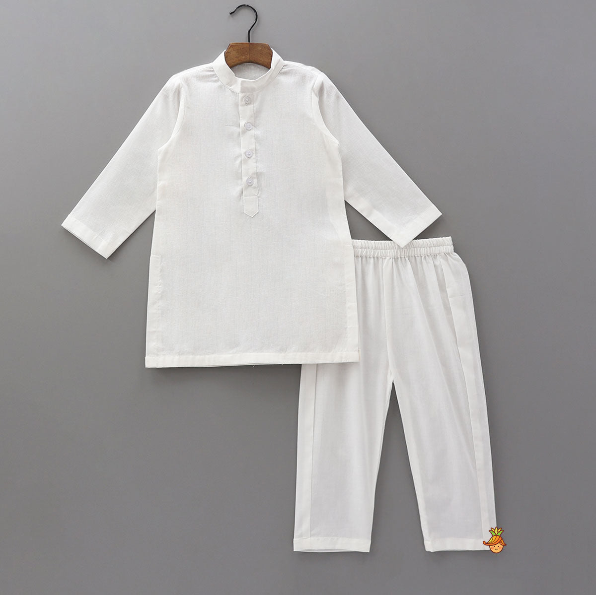 Kurta With Asymmetric Jacket And Pyjama