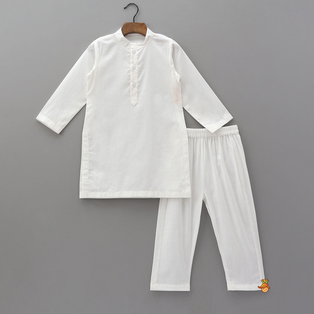 Kurta With Zari Work Jacket And Pyjama