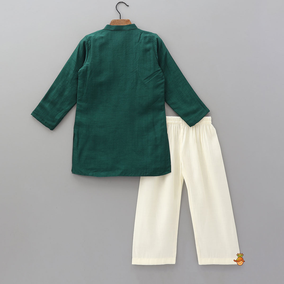 Embroidered Front Placket Kurta And Pyjama