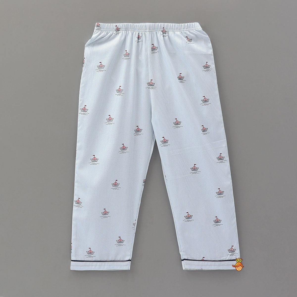 Striped Boat Print Sleepwear