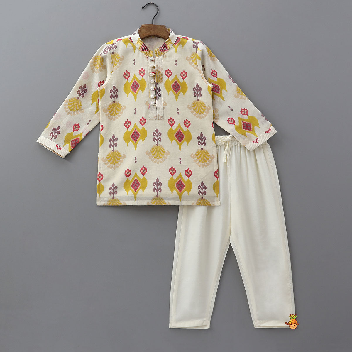 Festive Ikat Inspired Kurta And Pyjama