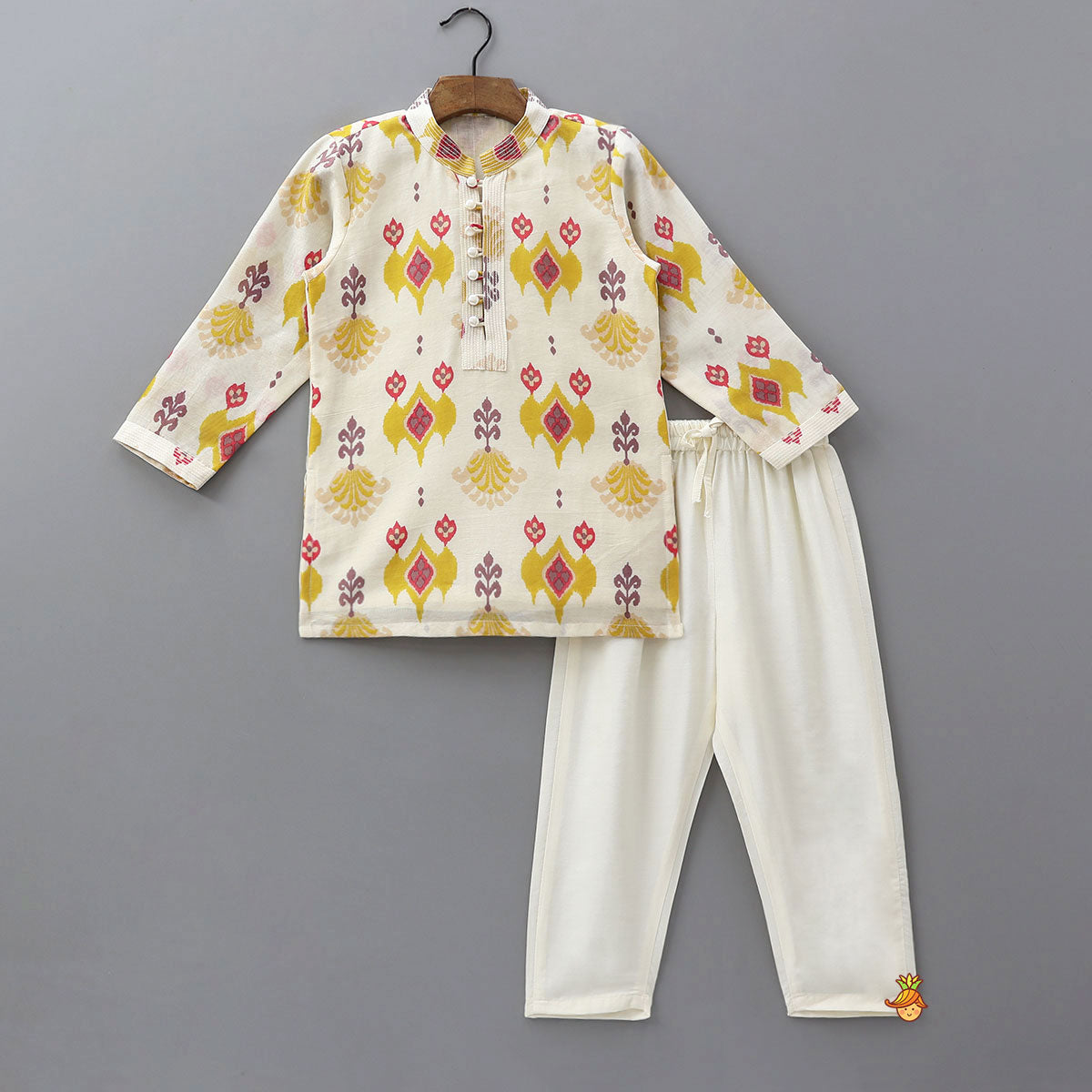 Festive Ikat Inspired Kurta And Pyjama