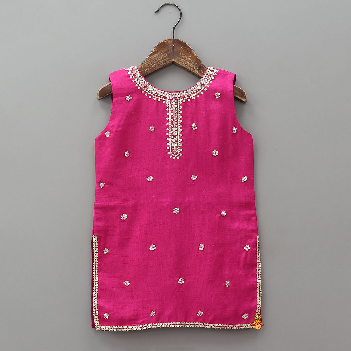 Booti Embroidered Kurti And Lace Work Sharara