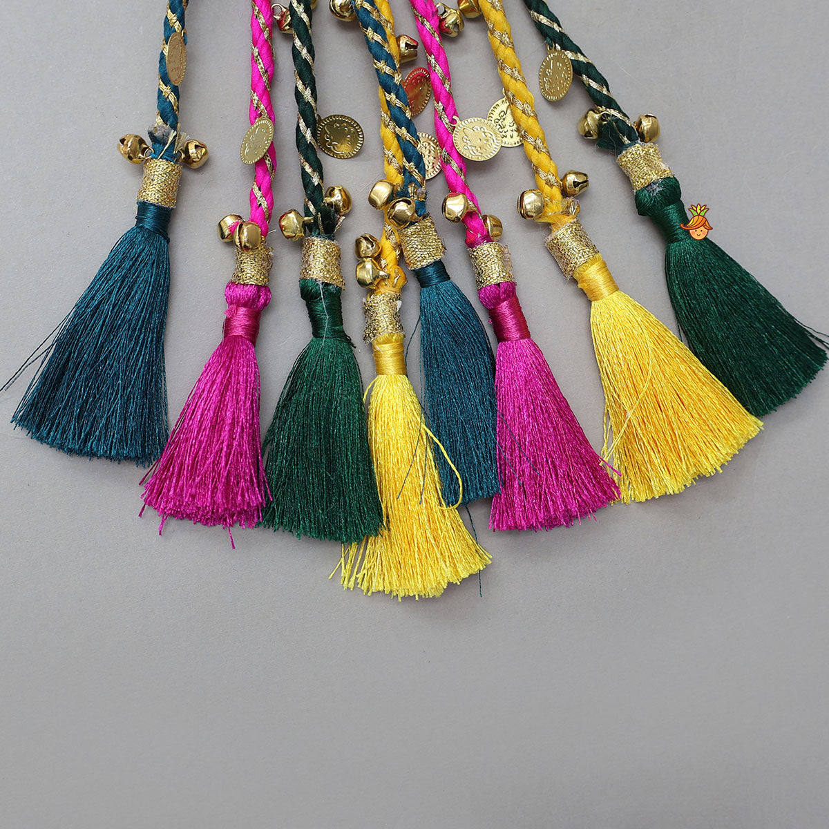 Beautiful Multicoloured Tassel And Ghungroo Hair Tie Parandi