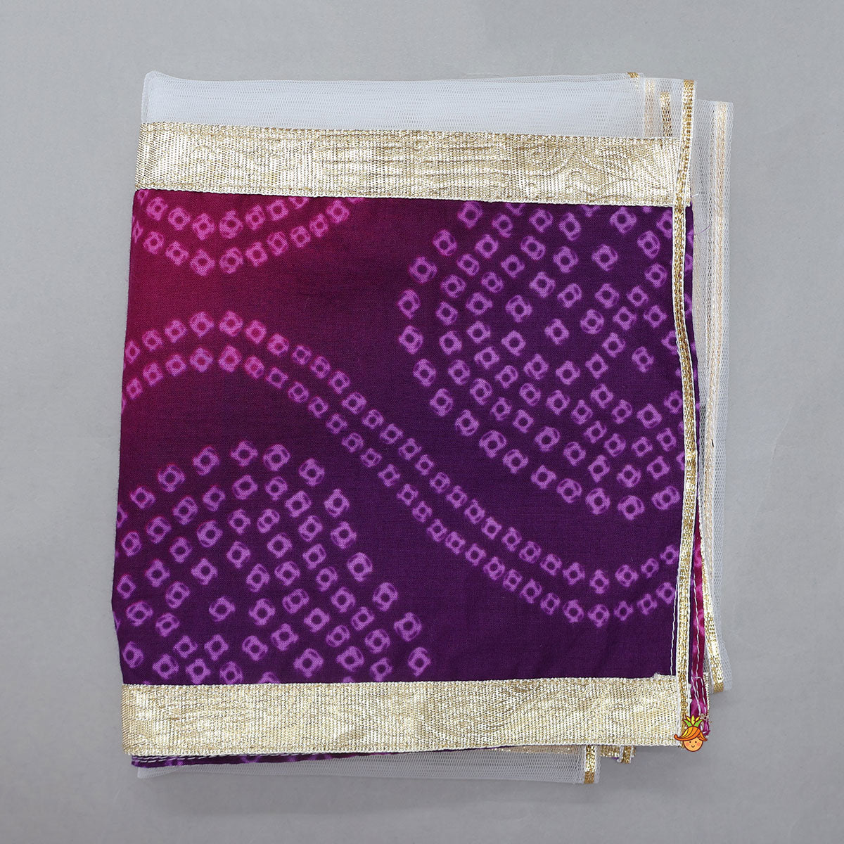 Layered Tie Up Top And Printed Pant With Matching Dupatta