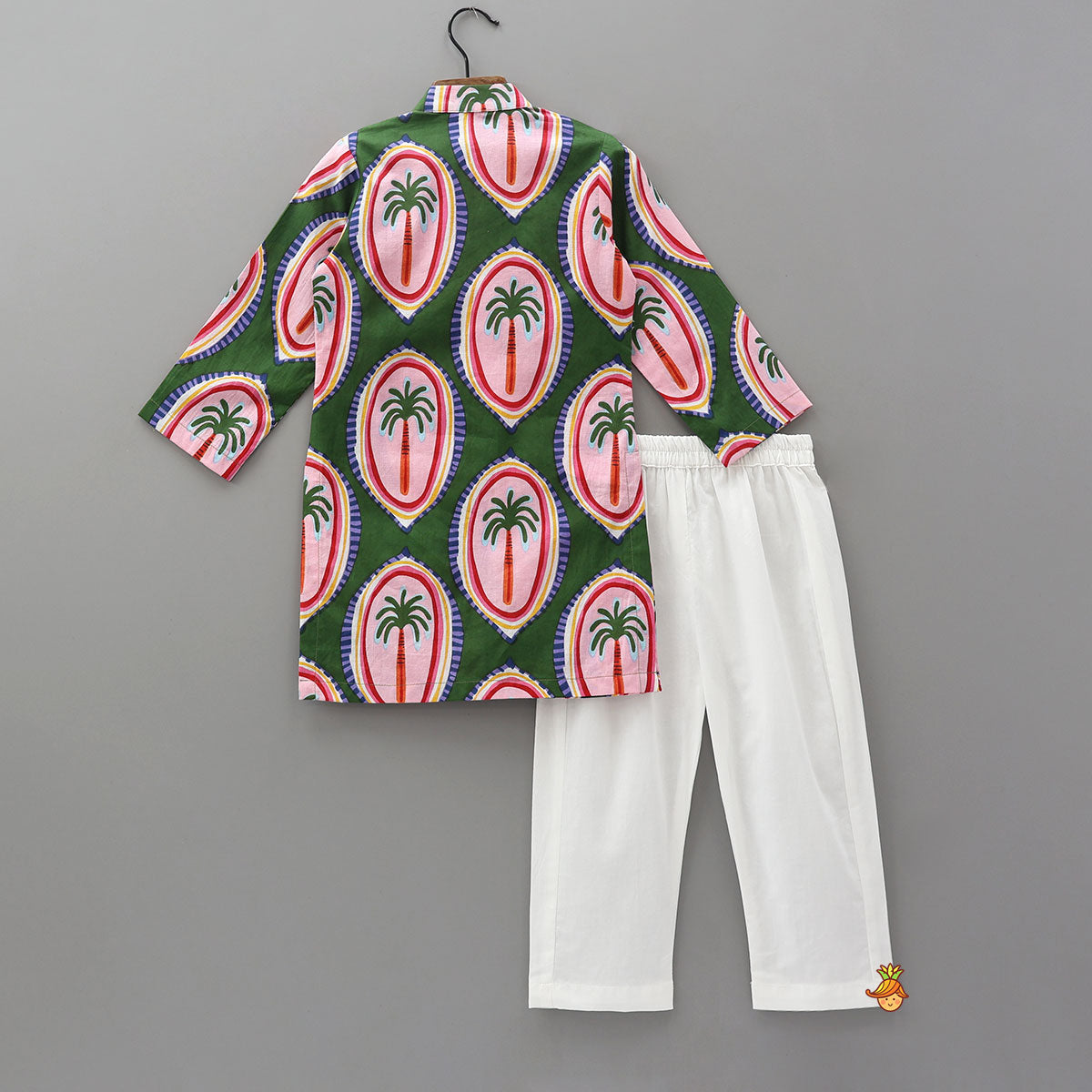 Tropical Palm Print Kurta And Pyjama