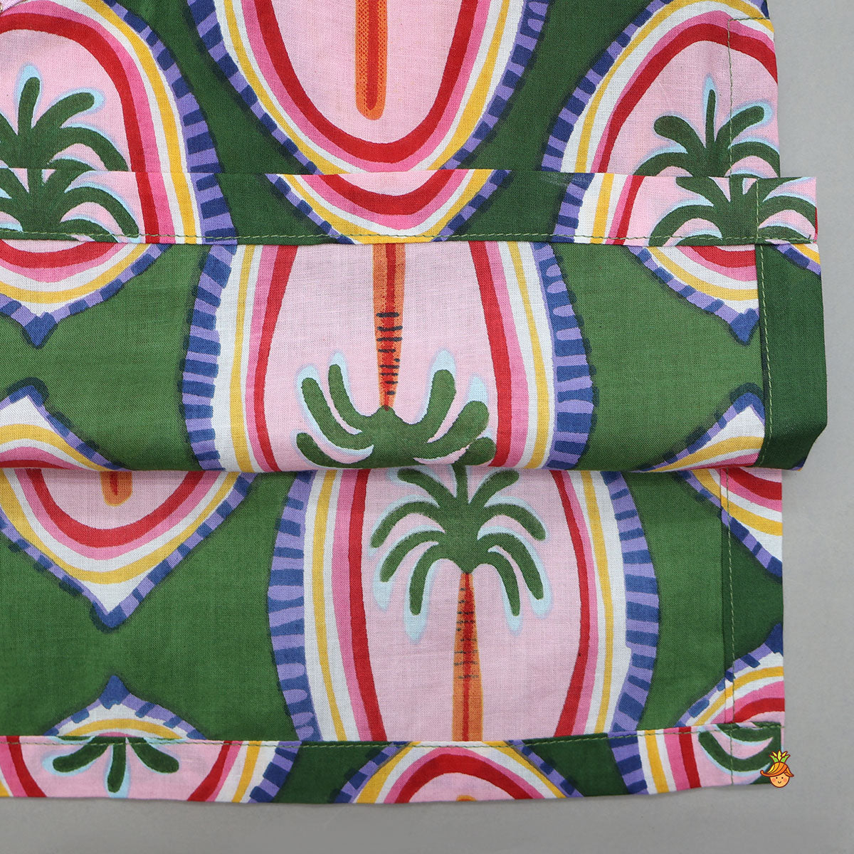 Tropical Palm Print Kurta And Pyjama