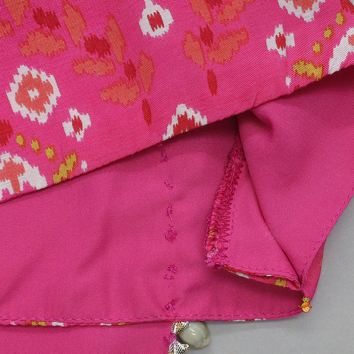 Ethnic Ikat Embellished Top With Flared Palazzo