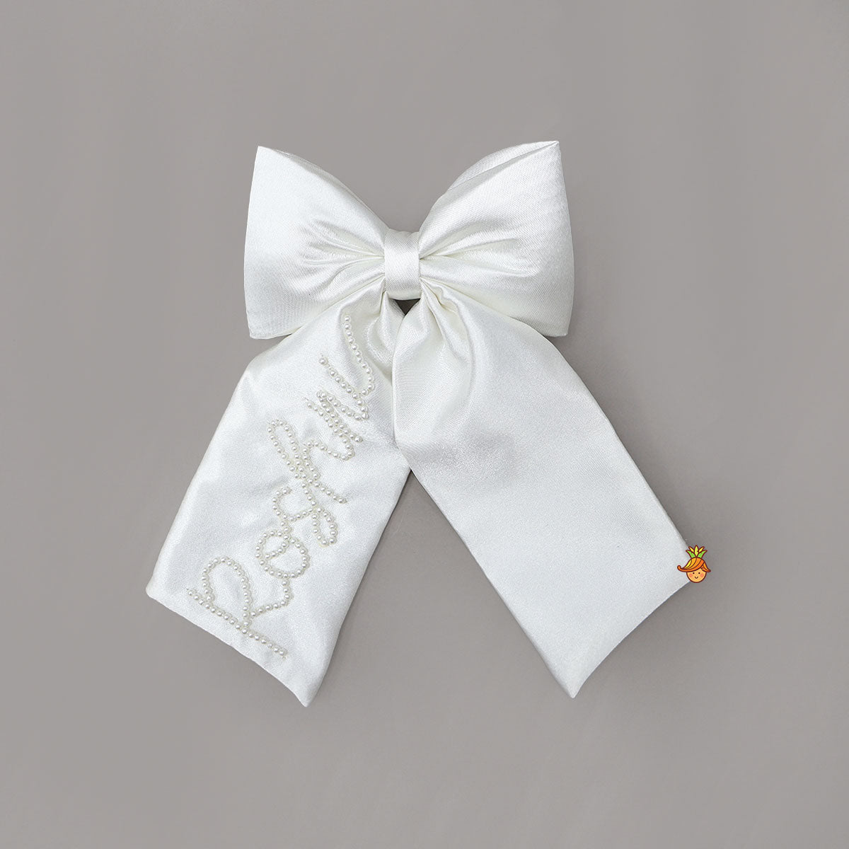 Personalized Name Satin Bow Hair Clip
